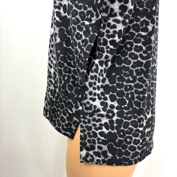 Soft Surroundings Women’s XS Felina Leopard Print Zip Turtle Neck Tunic Sweater - Picture 7 of 15